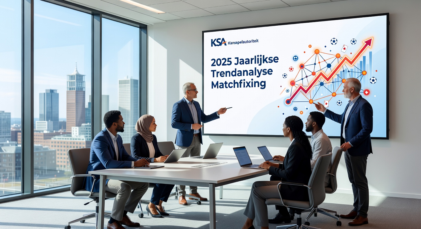 Sporters op het veld met gokapps in de achtergrond, illustrerend de nieuwe trend van zelfwedden in Nederland