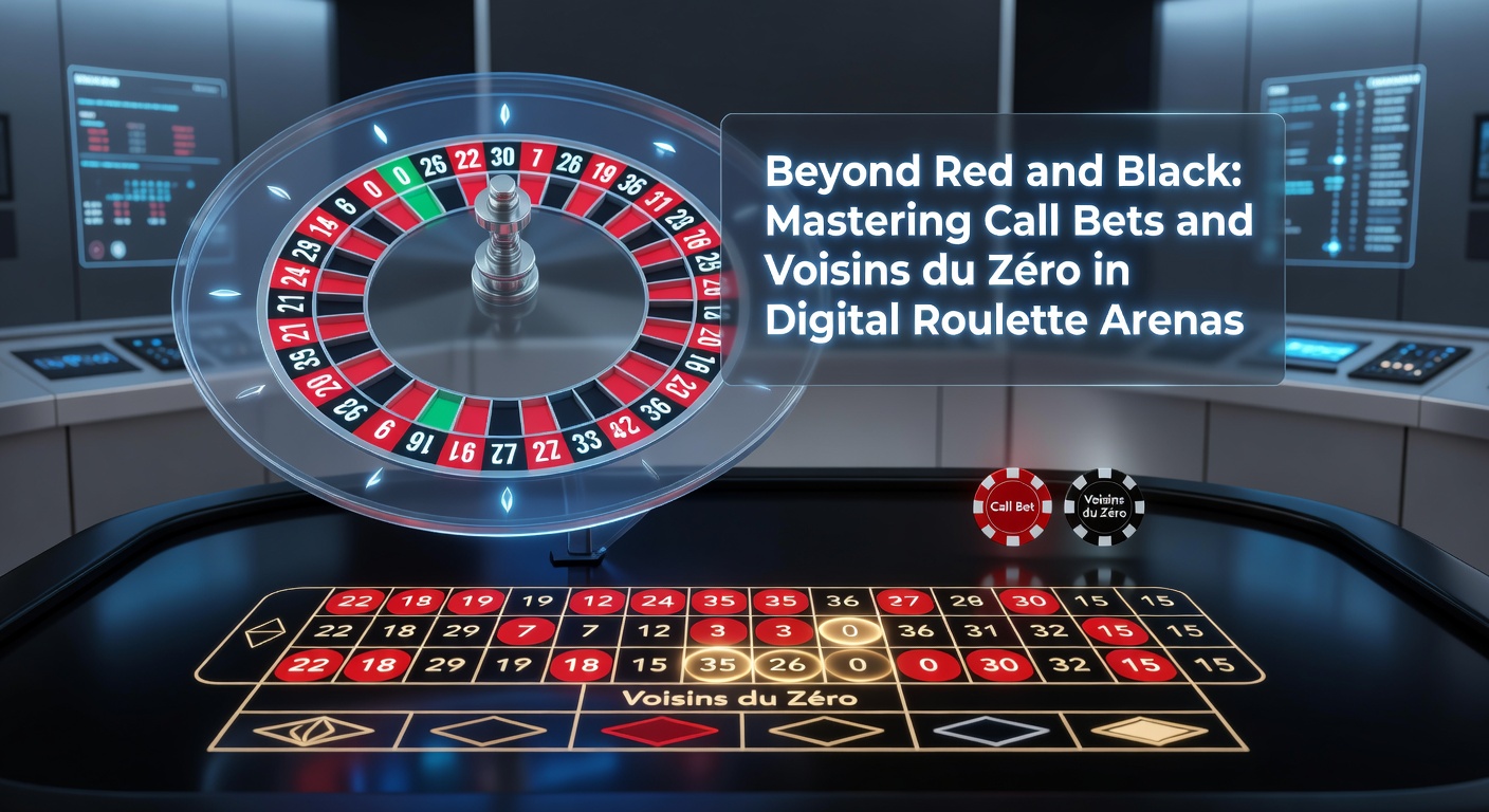 Digitale roulette tafel met focus op call bets en Voisins du Zéro sector