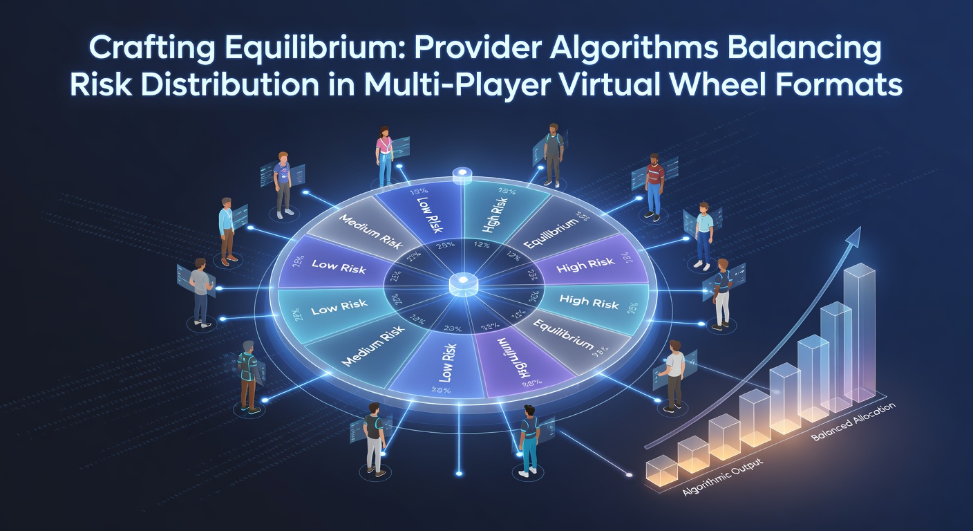 Algoritmen voor risicobalancering in multi-player virtuele wielspellen tonen visuele diagrammen van evenwichtige verdeling