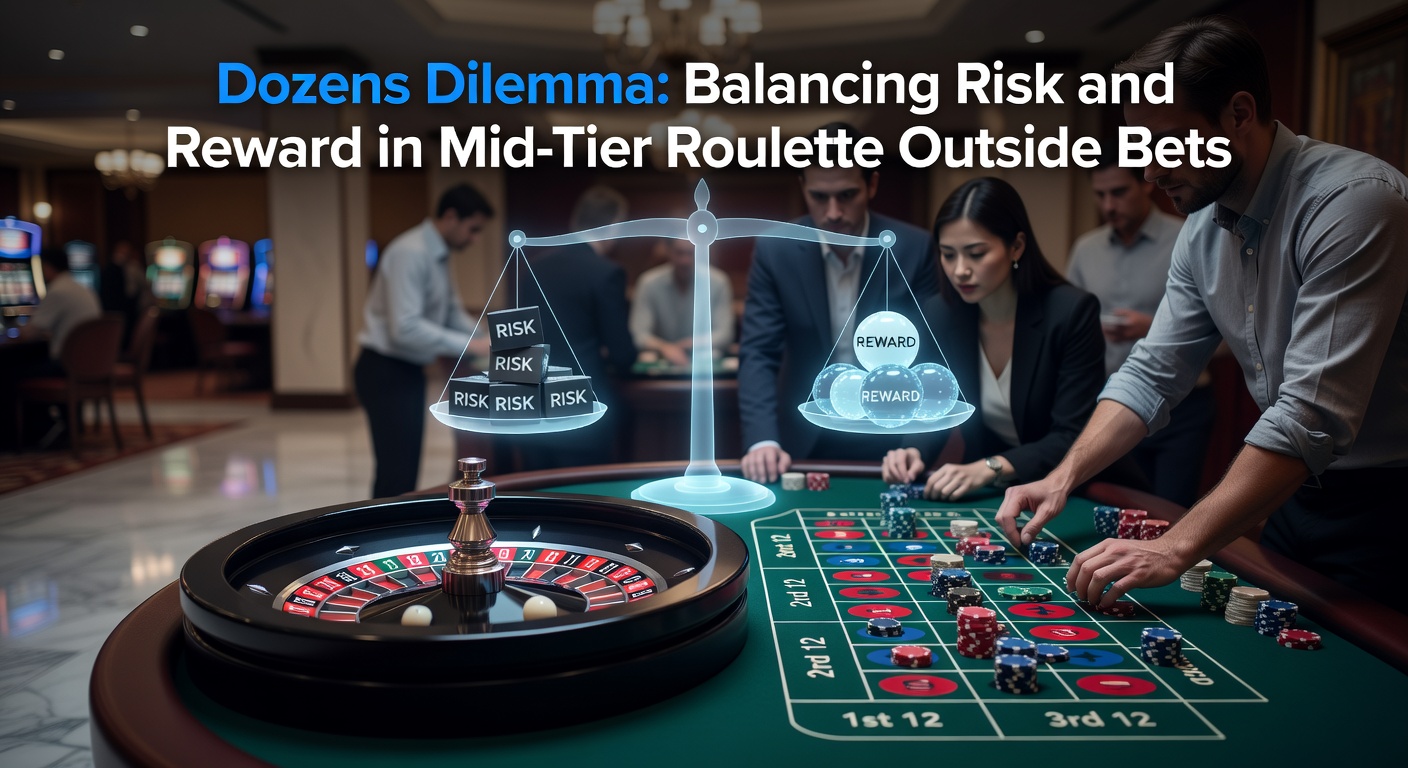 Roulettewiel met nadruk op dozijnenverdeling, illustrerend de balans tussen dekking en uitbetaling in buitenlandse inzetten