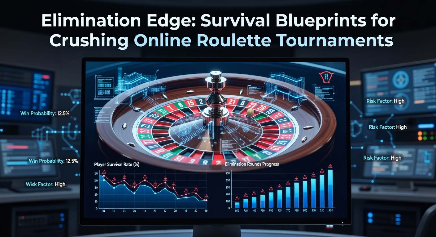 Grafiek met eliminatiecurves in online roulette toernooien, toonhoogte van chips en speleruitval