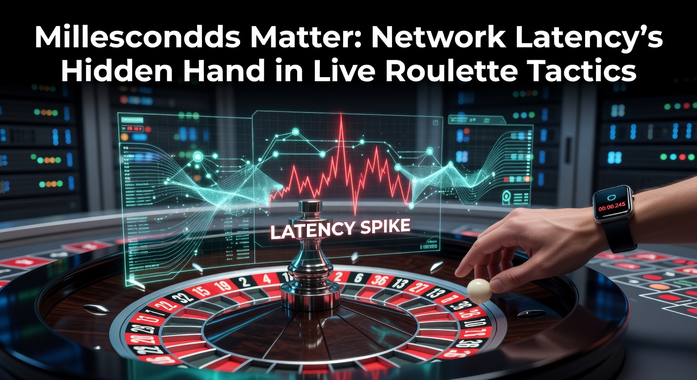 Grafiek die netwerkvertraging meet in milliseconden tijdens een live roulette sessie, met pieken en dalen in latency curves