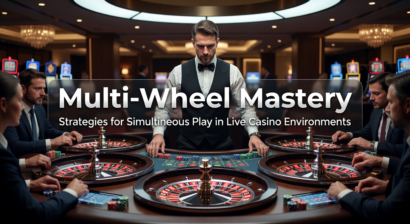 Live casino tafels met meerdere roulettewielen draaiend in een dynamische studio setting