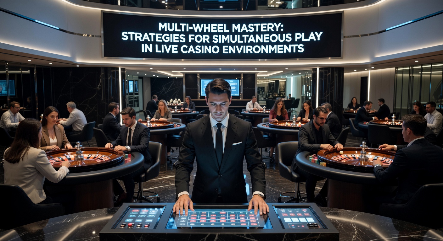 Speler aan een multi-wheel roulette tafel met schermen die meerdere wielen tonen en inzetten in actie