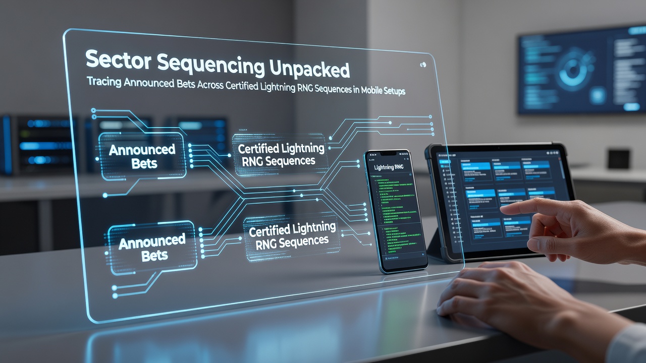 Diagram dat sector sequencing illustreert in Lightning RNG sequenties voor mobiele roulette setups