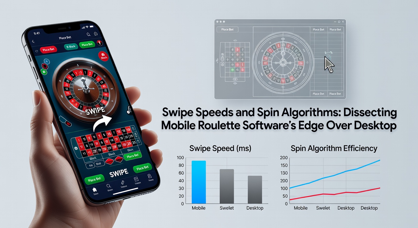 Smartphone met roulette-app in actie, vingers vegen over het scherm voor een snelle spin