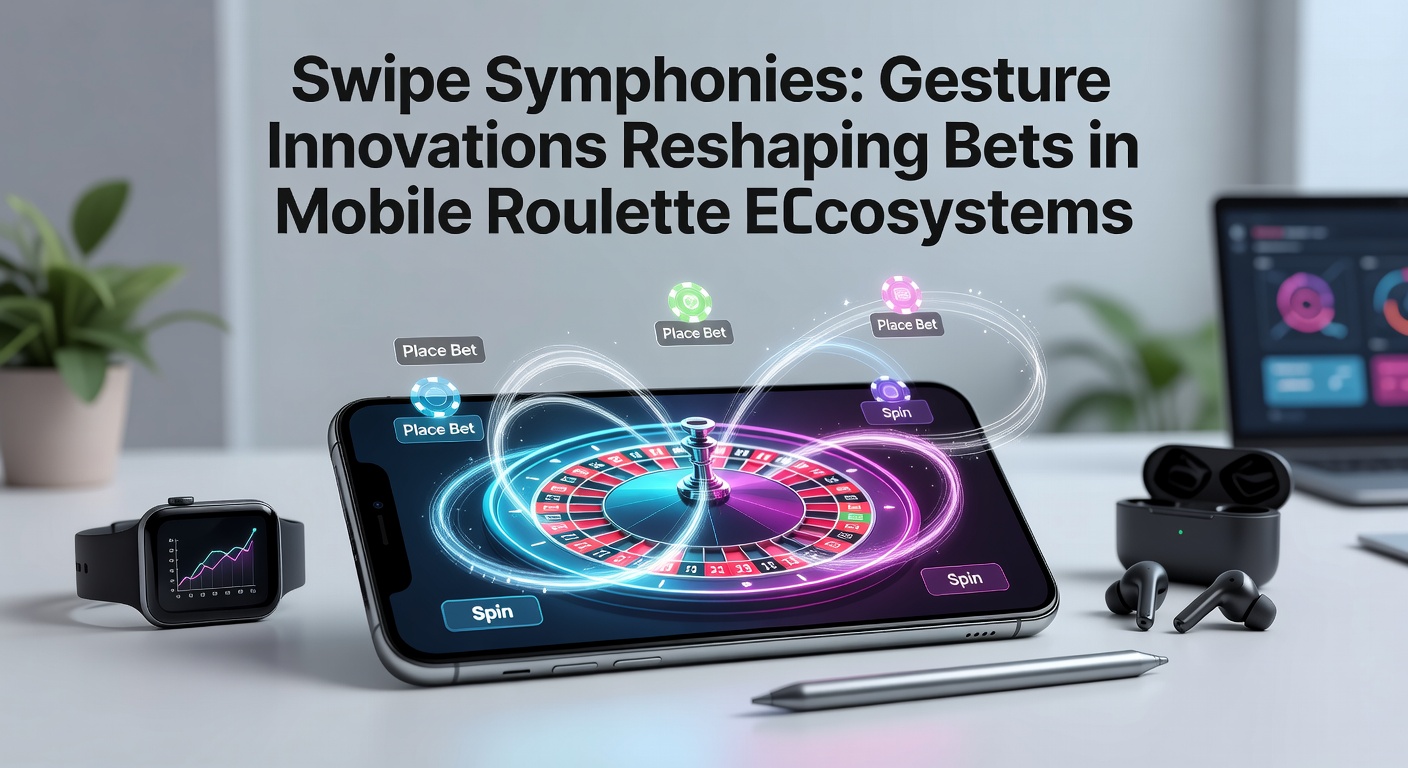 Mobiele roulette speler voert swipe-gebaar uit voor snelle inzetten op een touchscreen