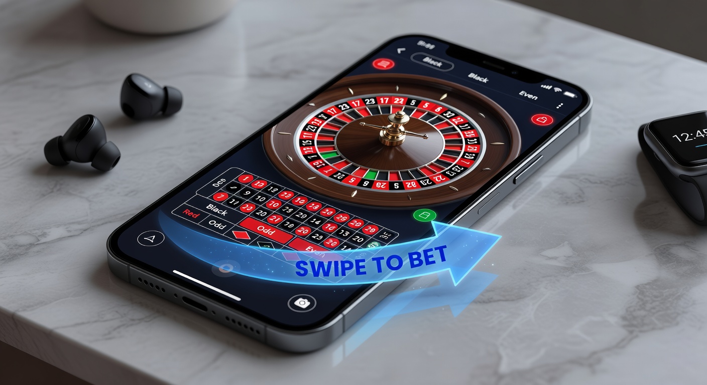 Vergelijking van touch-gebaren in mobiele roulette-apps, met focus op swipe en multitouch functionaliteit