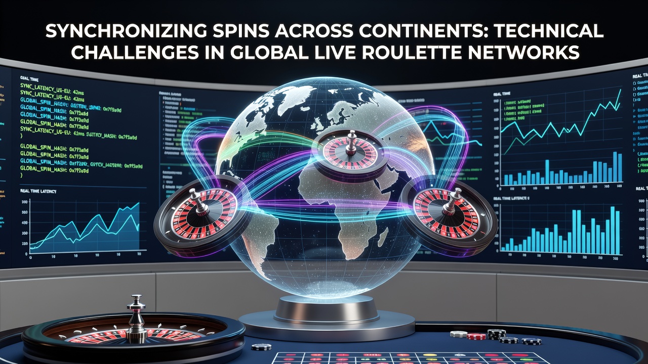 Technische infrastructuur voor live roulette synchronisatie over continenten