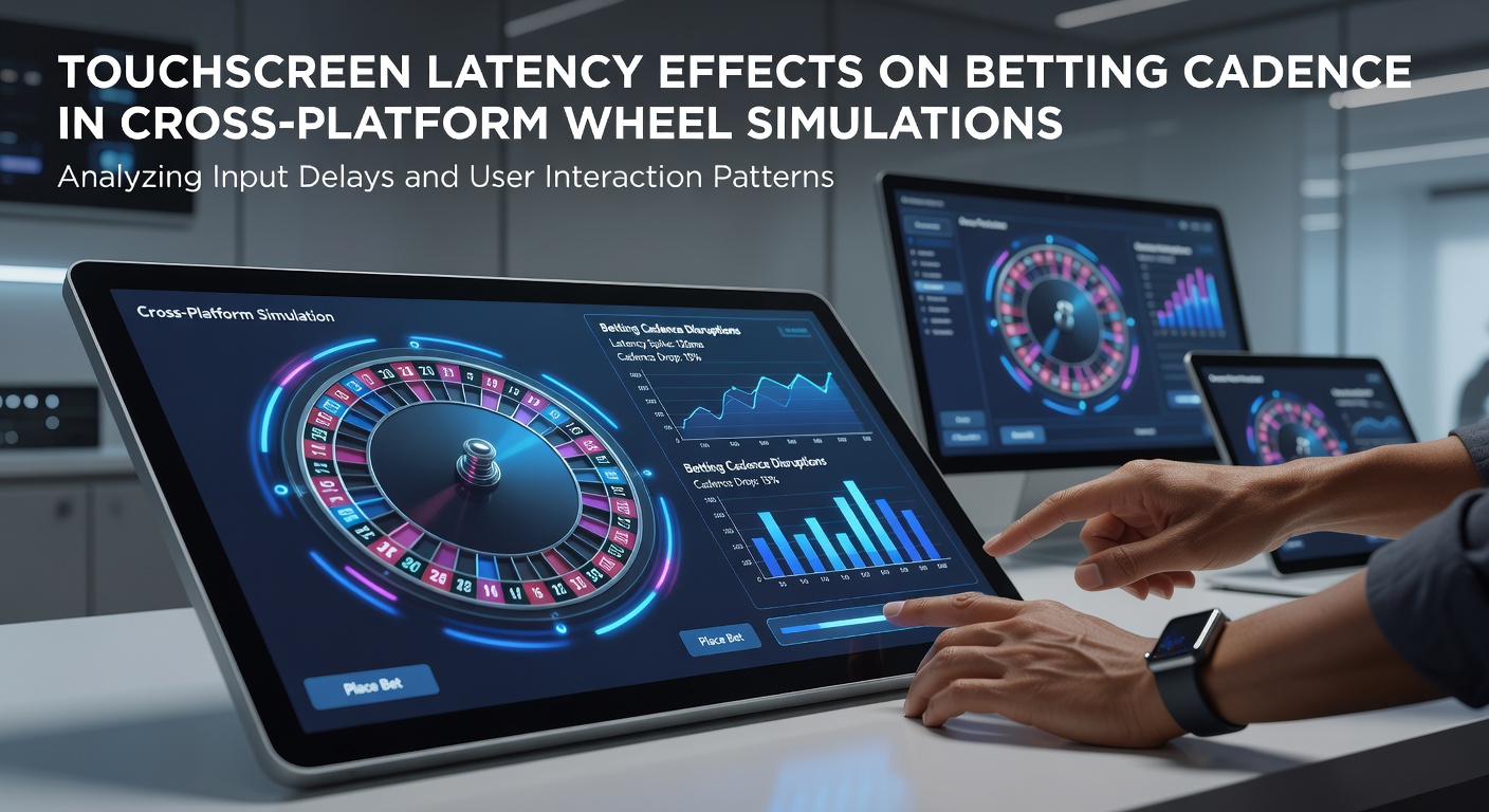 Touchscreen latency in cross-platform wheel simulations showing betting interface delays