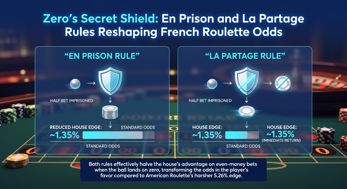 Grafiek met vergelijking van huisvoordelen in roulettevarianten, met focus op Franse regels